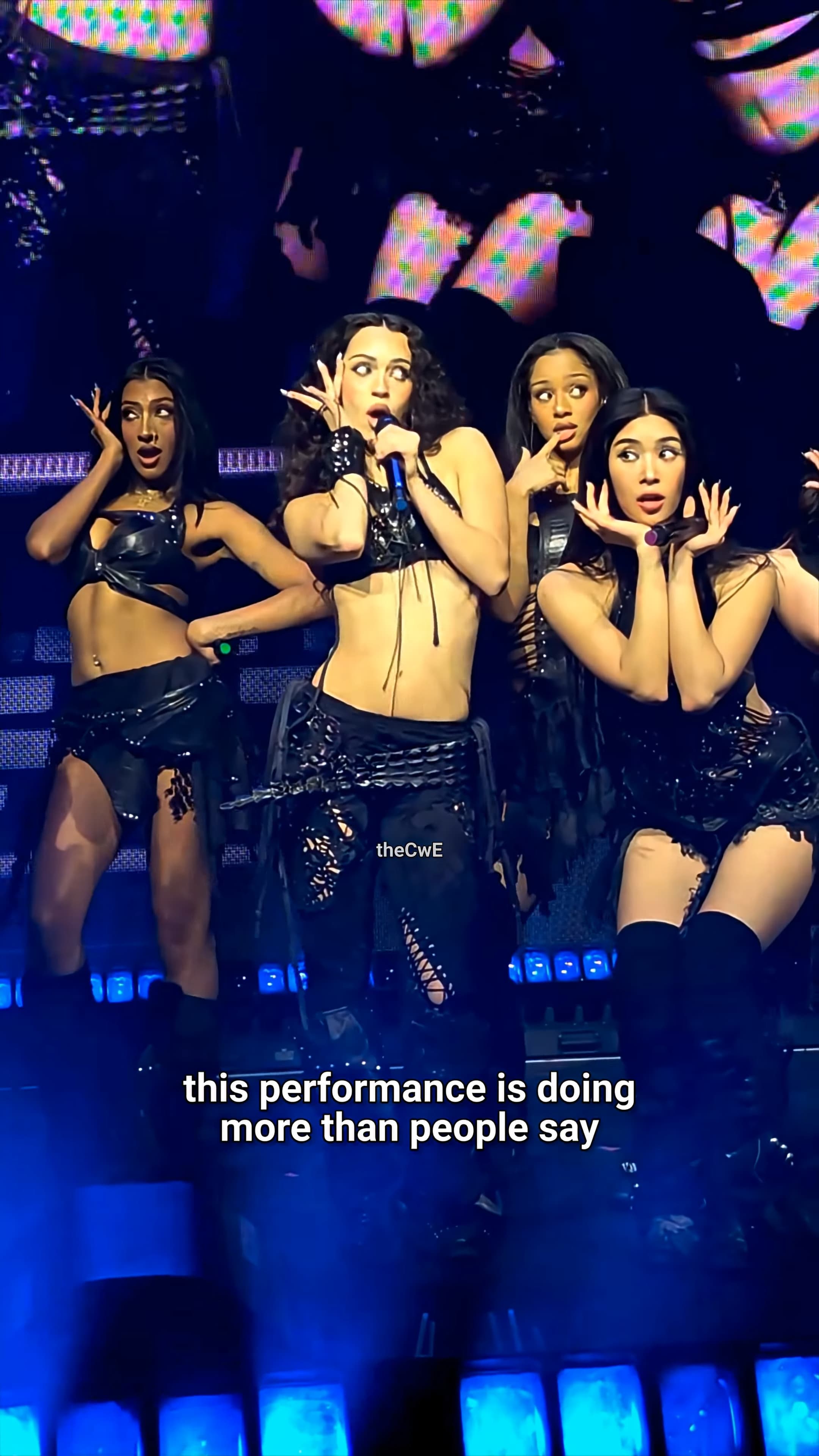 KATSEYE performing 'Gameboy' at the Hollywood Palladium in December 2025