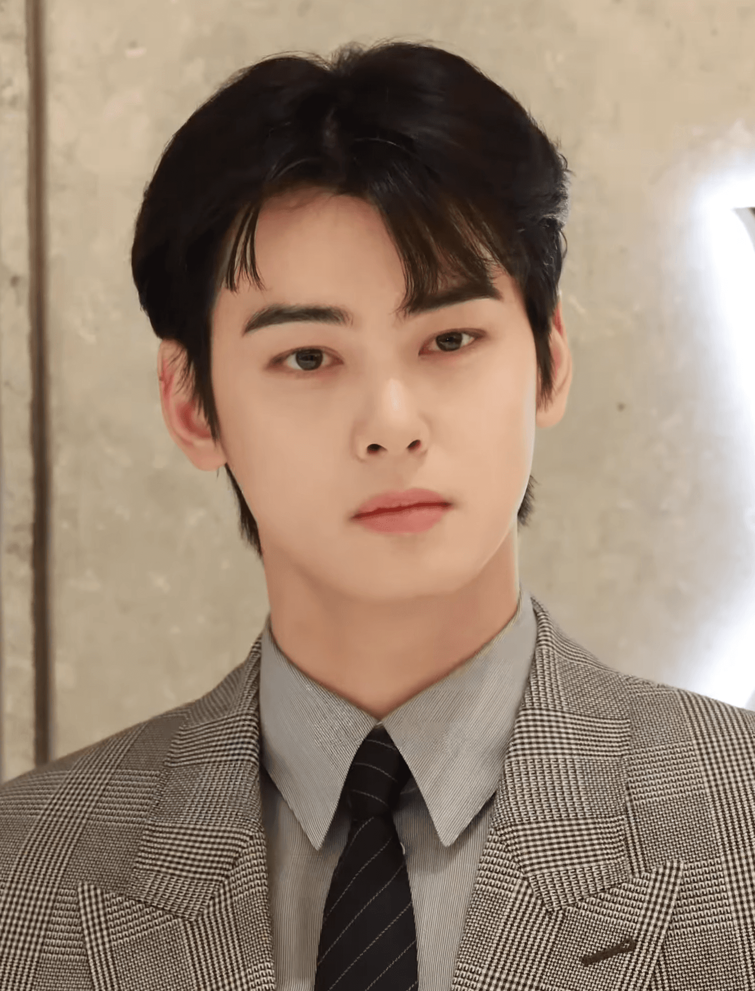 Cha Eun-woo at a Saint Laurent store opening in March 2025